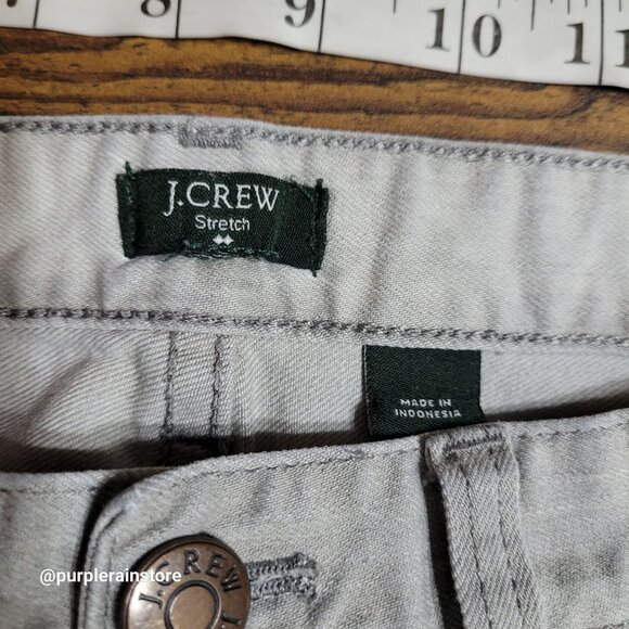 J Crew Jeans Size 34 Toothpick Skinny Mid Rise Gray Wash Stretch Denim - Picture 5 of 12